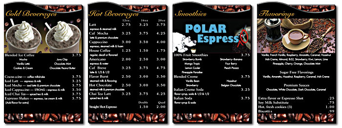 Designer Series Menu Boards