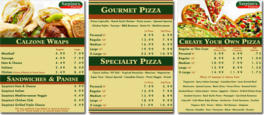 Pizza Menu Boards