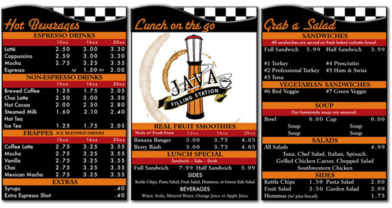 Checker Menu Boards